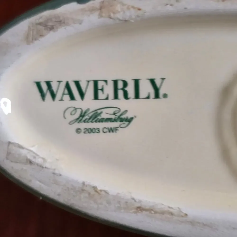 Vintage Waverly Garden Images Toothbrush Holder Green Cream Garden Cottagecore